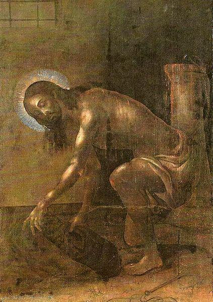 Diego de Carpio Christ gathering his clothes after the Flagellation